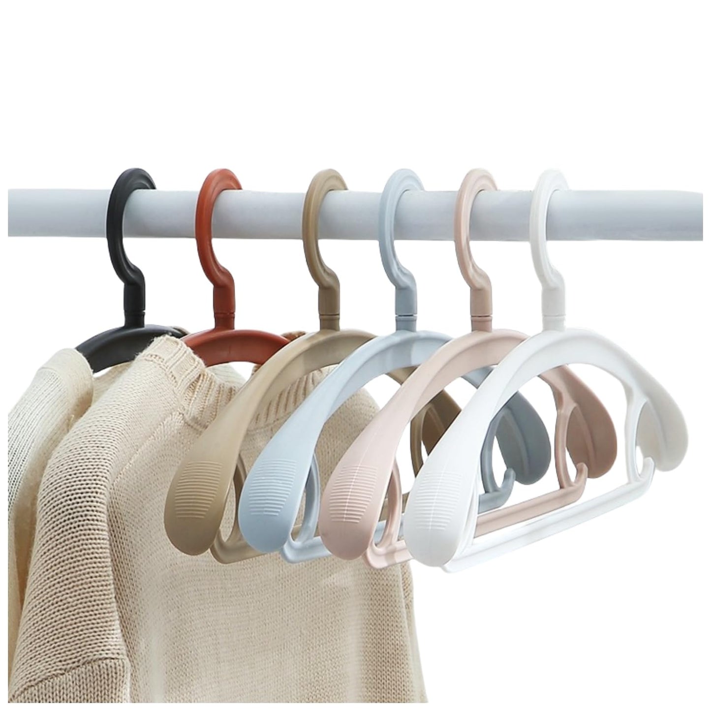 Trrcylp Heavy Duty Coat Hangers Swivel Wide Shoulder Jacket Hanger Kahki