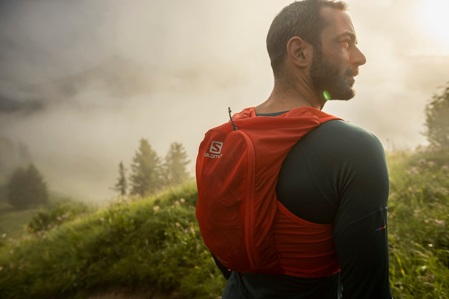 Salomon Adv Hydra Vest 8 Unisex Hydration Vest Trail running Hiking, Comfort and Stability, Quick Access to Hydration, and Simplicity, Red, XS