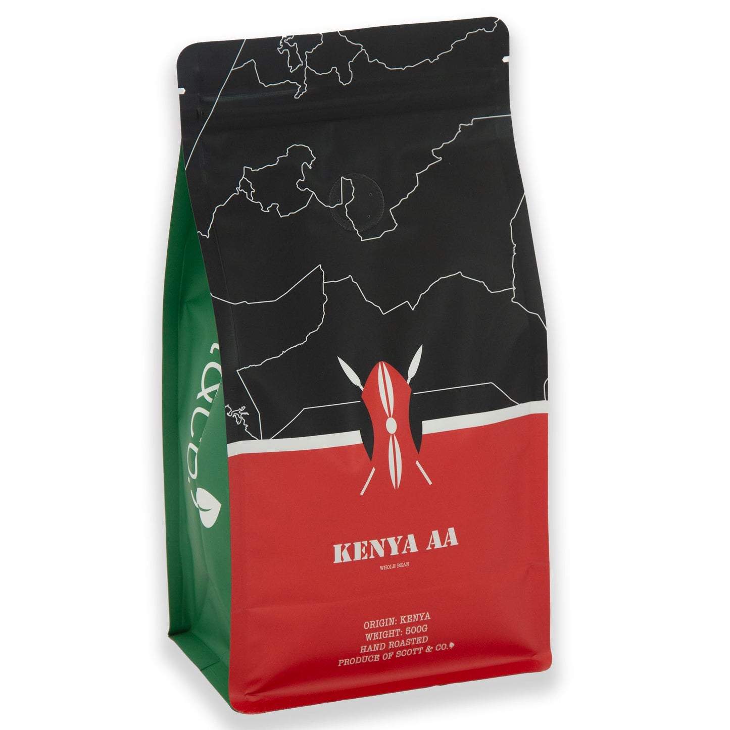 Scott&Co. Kenyan AA Coffee Beans. Medium Roast Whole Coffee Beans, Single Origin. 500g