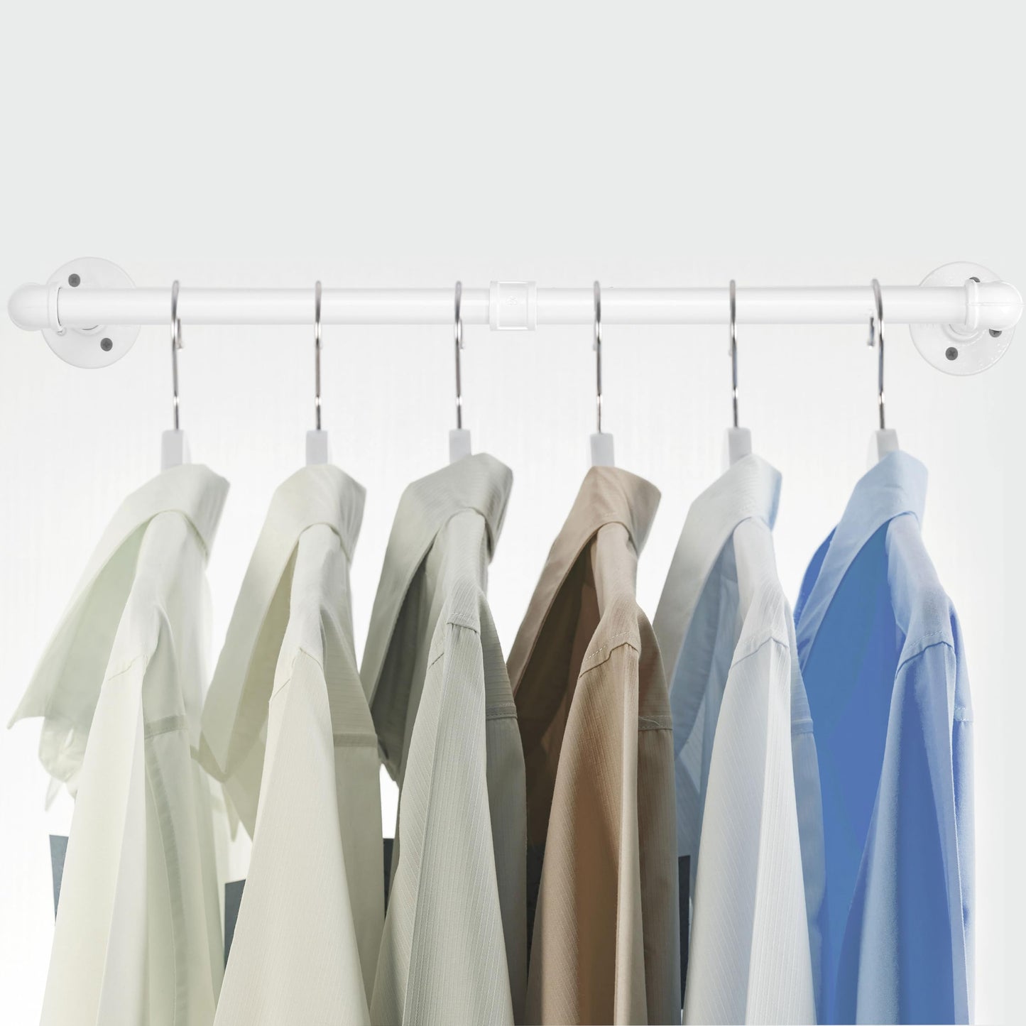 WEBI Wall Mounted Clothes Rail,Clothing Rack Wall Mount,81cm Industrial Pipe Clothes Rack for Hanging Clothes,Heavy Duty Garment Rack Bar Retail
