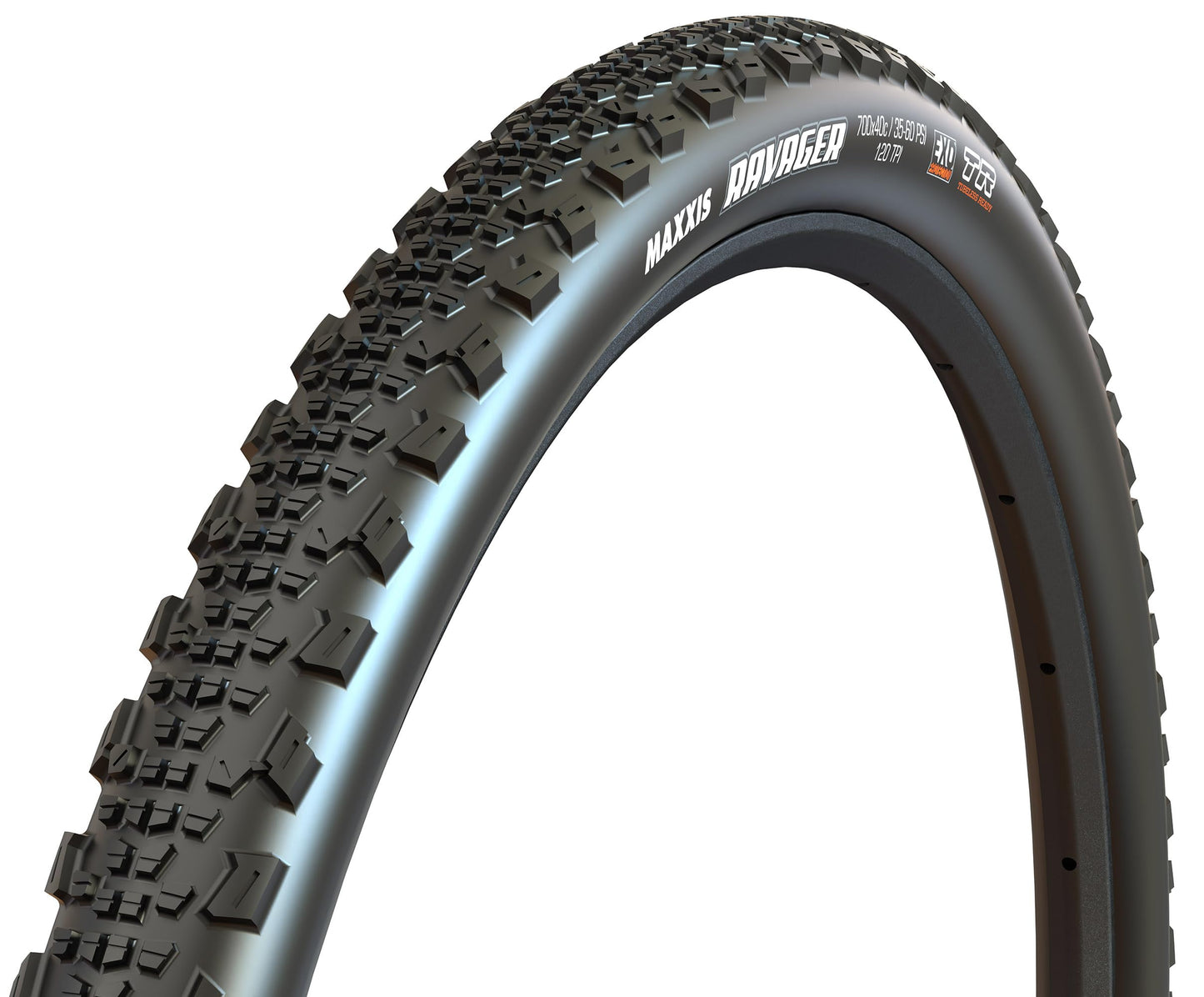 Maxxis Ravager Folding 700x50c TR EXO, Gravel Cycle Tyre, EXO Sidewall Protection, Tubeless Ready, Black