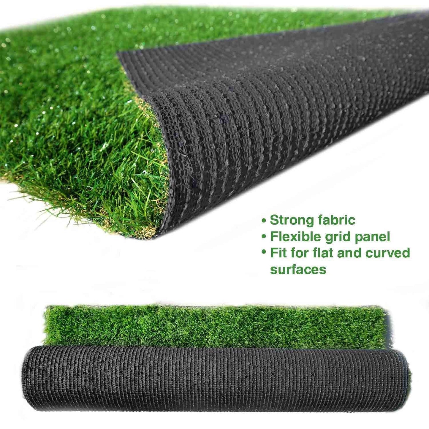 LITA Premium Synthetic Artificial Grass Turf 10mm Pile Height, High Density Fake Faux Grass Turf, Natural and Realistic Looking Garden Pet Dog