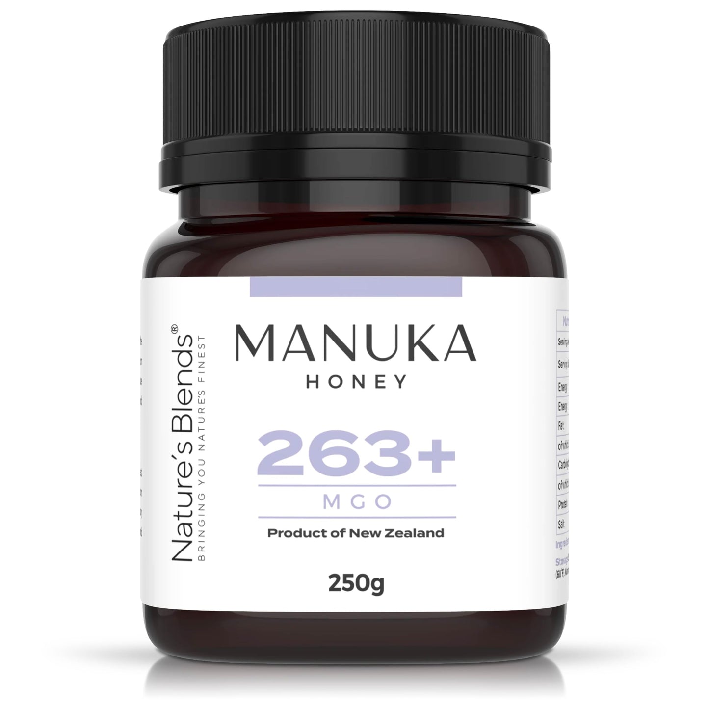 Nature?s Blends Manuka Honey from New Zealand MGO 263+ | Premium Raw Honey for Daily Wellness & Active Lifestyle | Pure Honey 250g