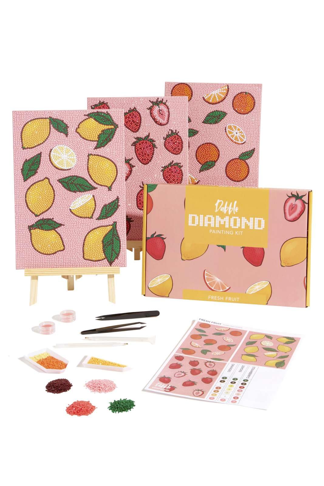 Dabble Diamond Painting Kits ? Set of 3 Full Diamond Painting Kits for Adults with Canvas Frame, Crystal Diamond Art