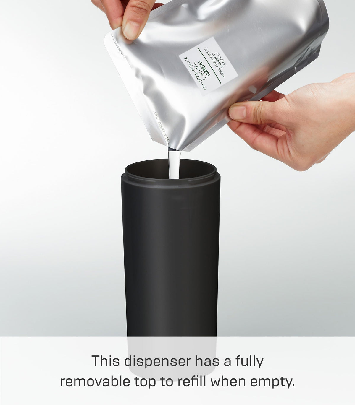 TOWER 2 WAY PUMP DISPENSER ROUND BK