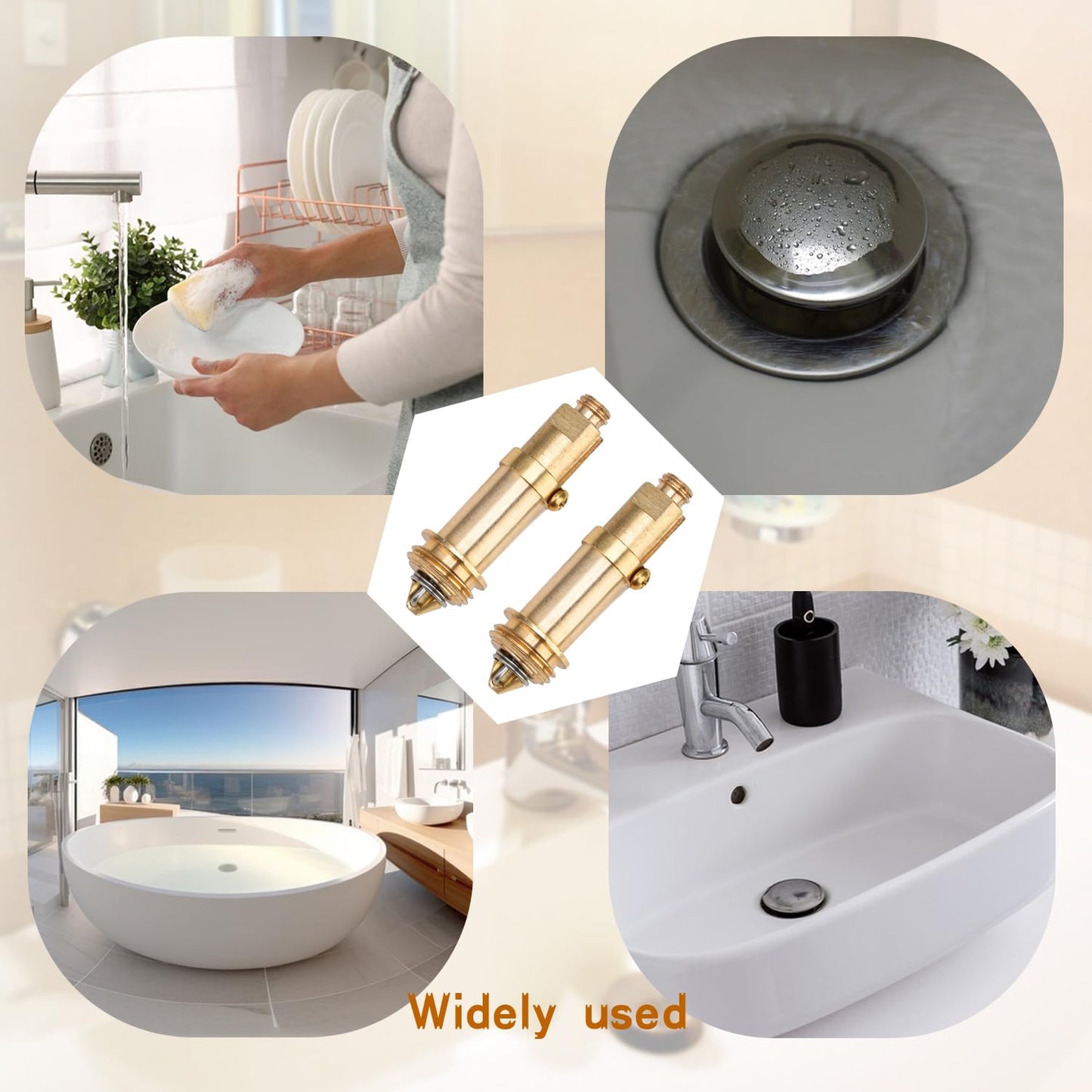 JINXIAN 2pcs Pop Up Basin Plug Replacement Plug Bolt Assembly
