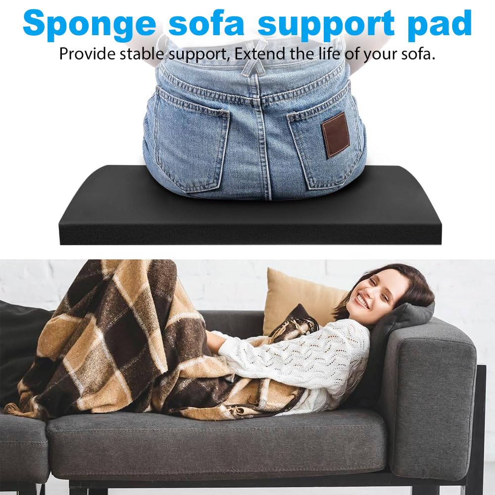 Duscdesp 50×50cm Sofa Support Boards,Sofa Bed Support Cushion Sofa Saver,Cushion Sag Repair for Corner Sofa Sofa Bed Couches Settee (Black & 2 Pcs)