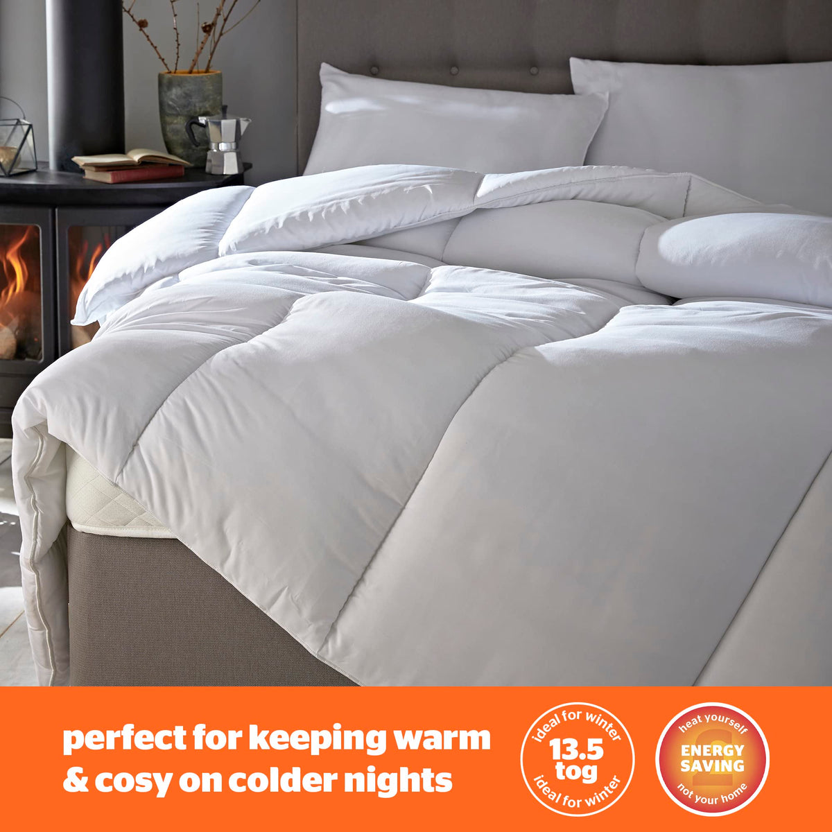 Silentnight Warm and Cosy Double Decker Duvet - 18 Tog Winter Warm Cosy Thick Quilt Hypoallergenic and Machine Washable - Two Duvet Layers Retains