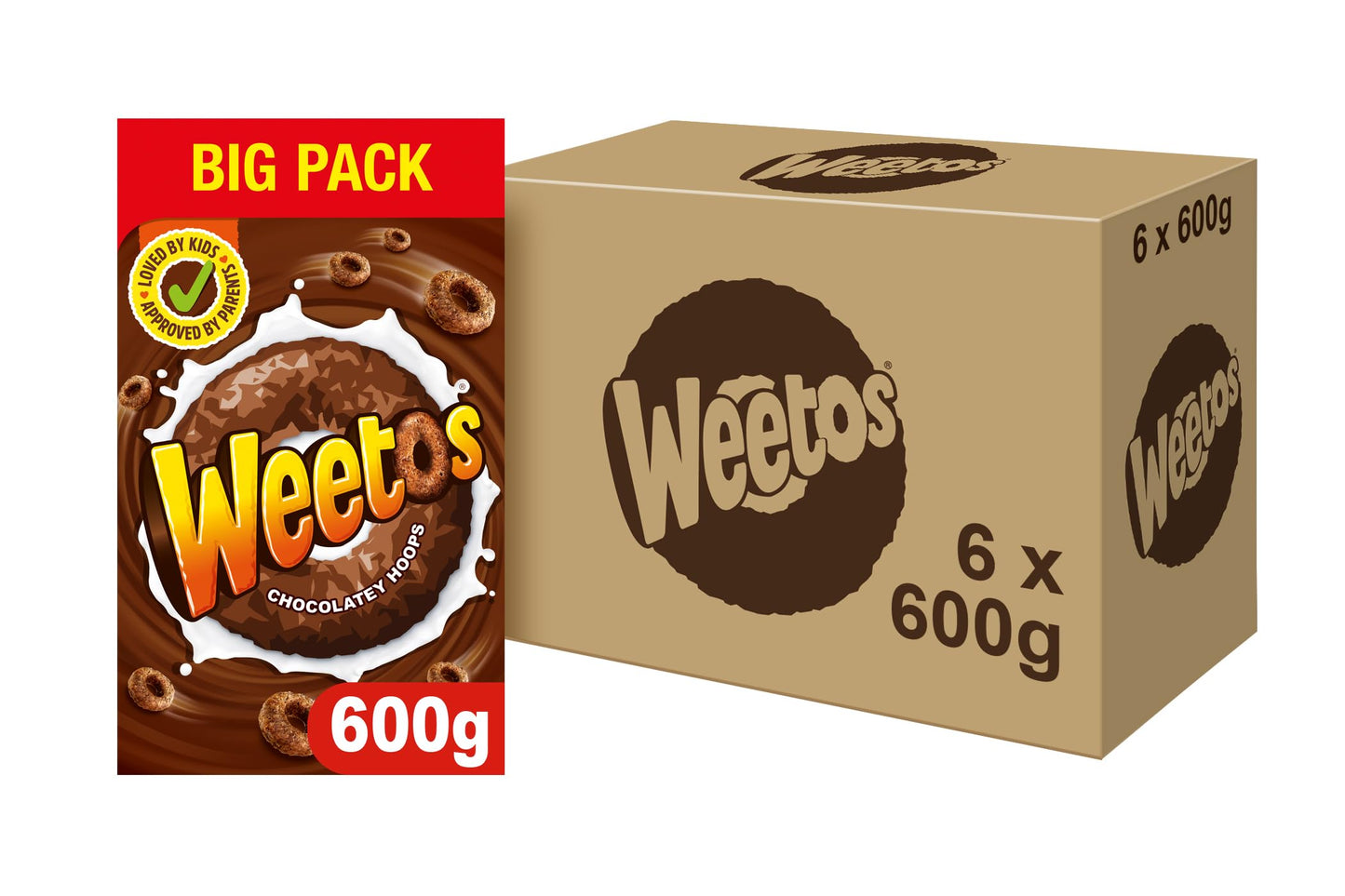Weetos Chocolatey Hoops 600g (Pack of 6)