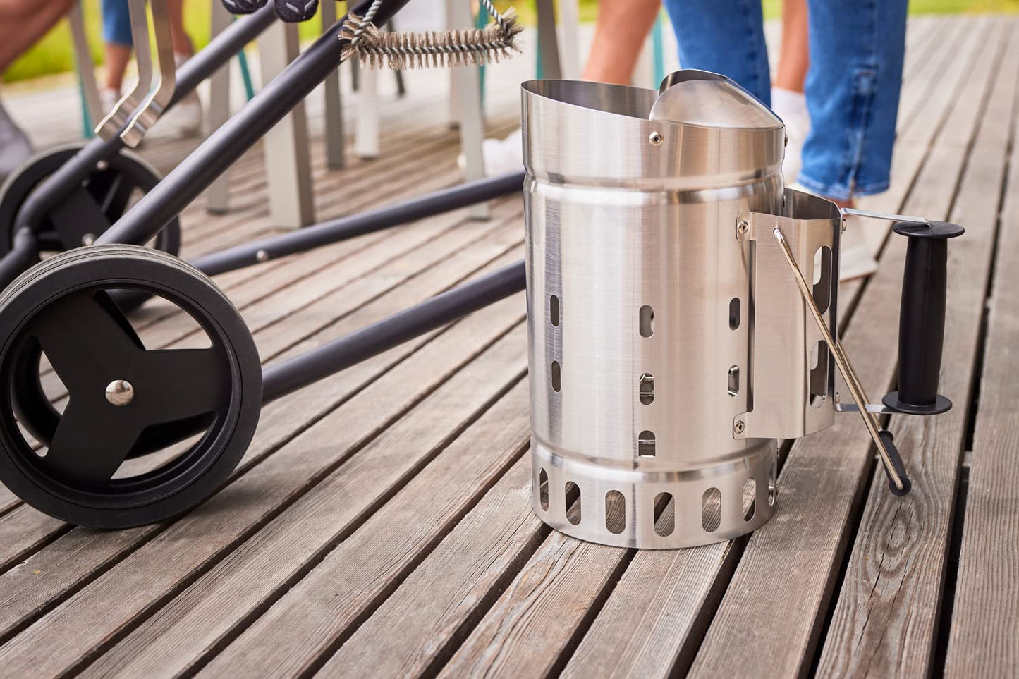 R?sle 25039 Charcoal Starter, Stainless Steel, 33.5x18.7x33 cm