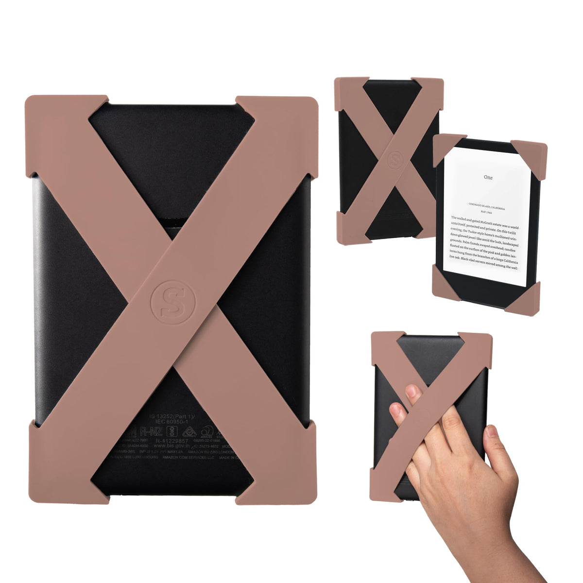 Strapsicle Hand Strap for Kindles & Kobos ? Fits Paperwhite Gen 11/12 (6.8?/7?), Signature Edition ? Colorsoft ? 2 Pack ? Large ? Caramel
