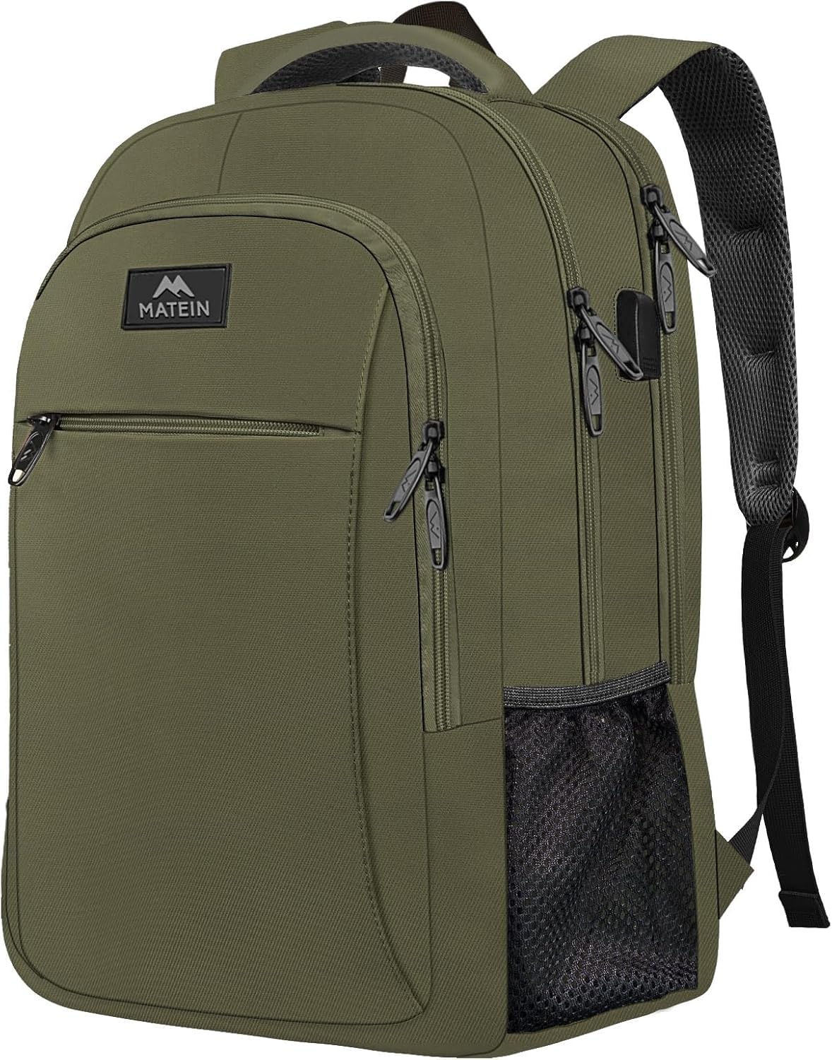 MATEIN Laptop Backpack, 15.6 Inch Travel Backpack Women, Laptop Rucksack with USB Charging Port, School Bag Anti Theft Daypack Work Bags for Men