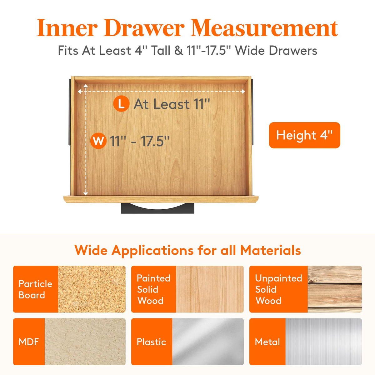 Lifewit 12 Pack Drawer Dividers Plastic 4" High, 11-17" Adjustable Drawer Organisers for Clothes, Expandable Dresser Separators in