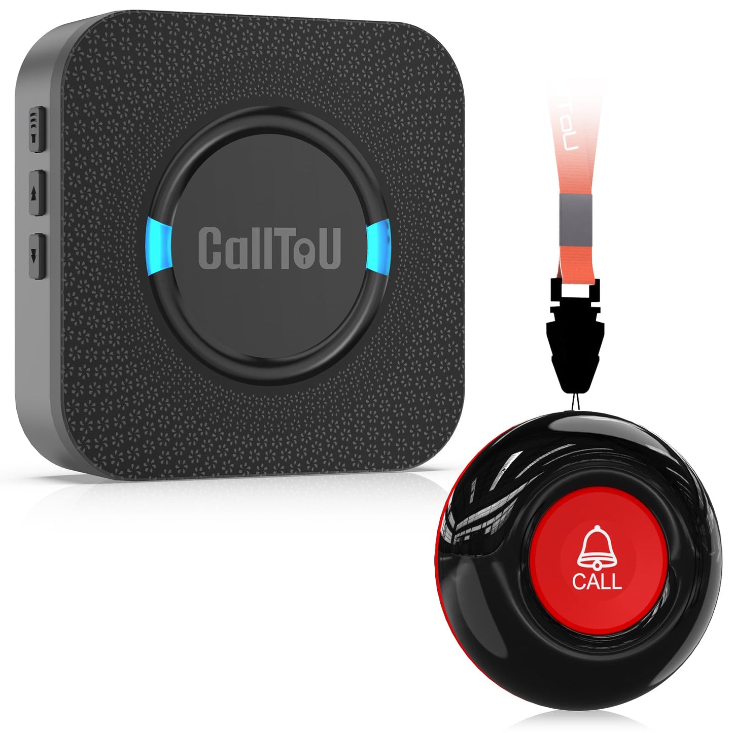 CallToU Wireless Personal Alarms for Elderly, Caregiver Pager System with Elderly Alarm Call Button, Fall Alarm for Elderly, Call Bell for Elderly