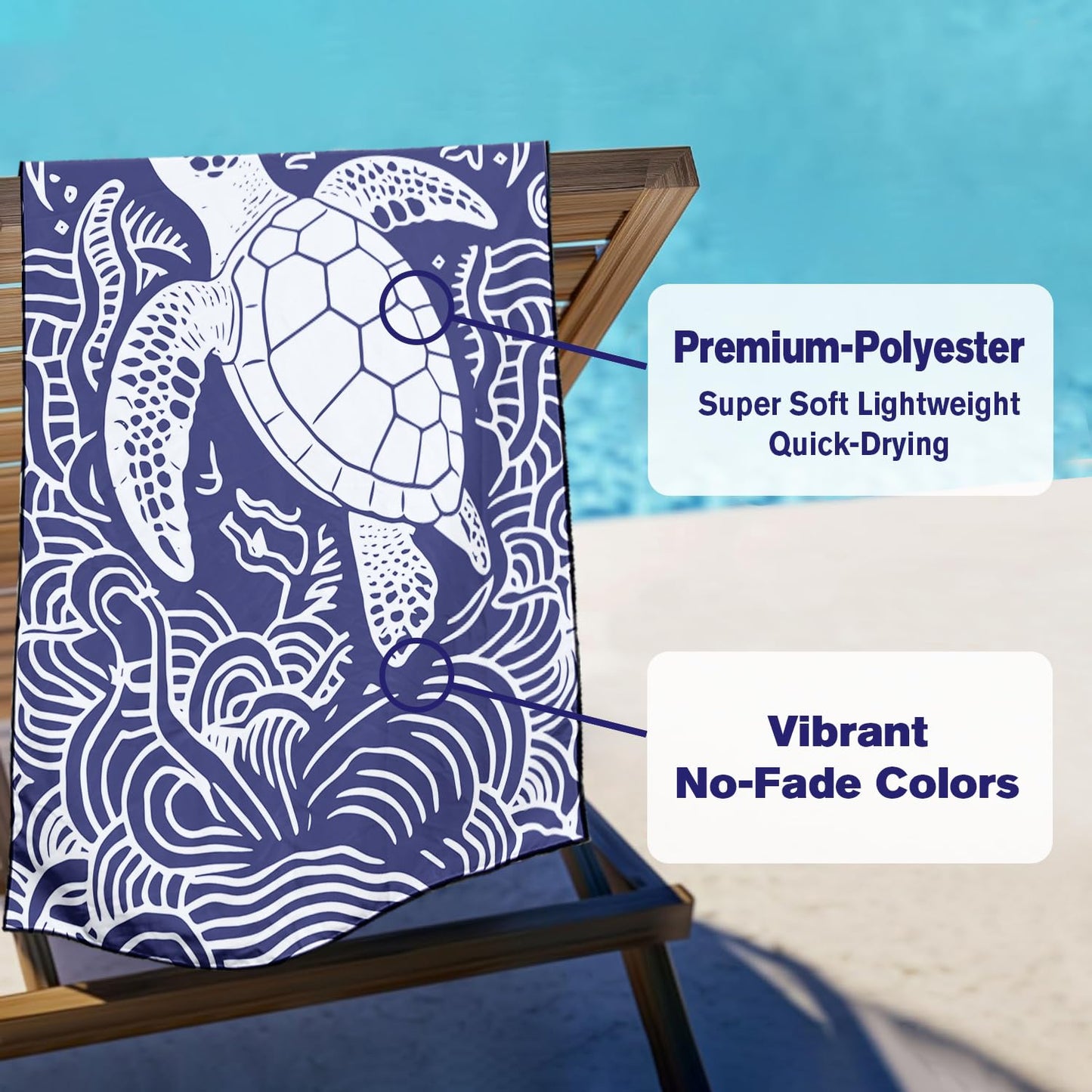 Violetpos 2 Pack Extra Large 180x90 cm Beach Towels, 250GSM Premium Microfibre, Sand Free Quick Dry Lightweight