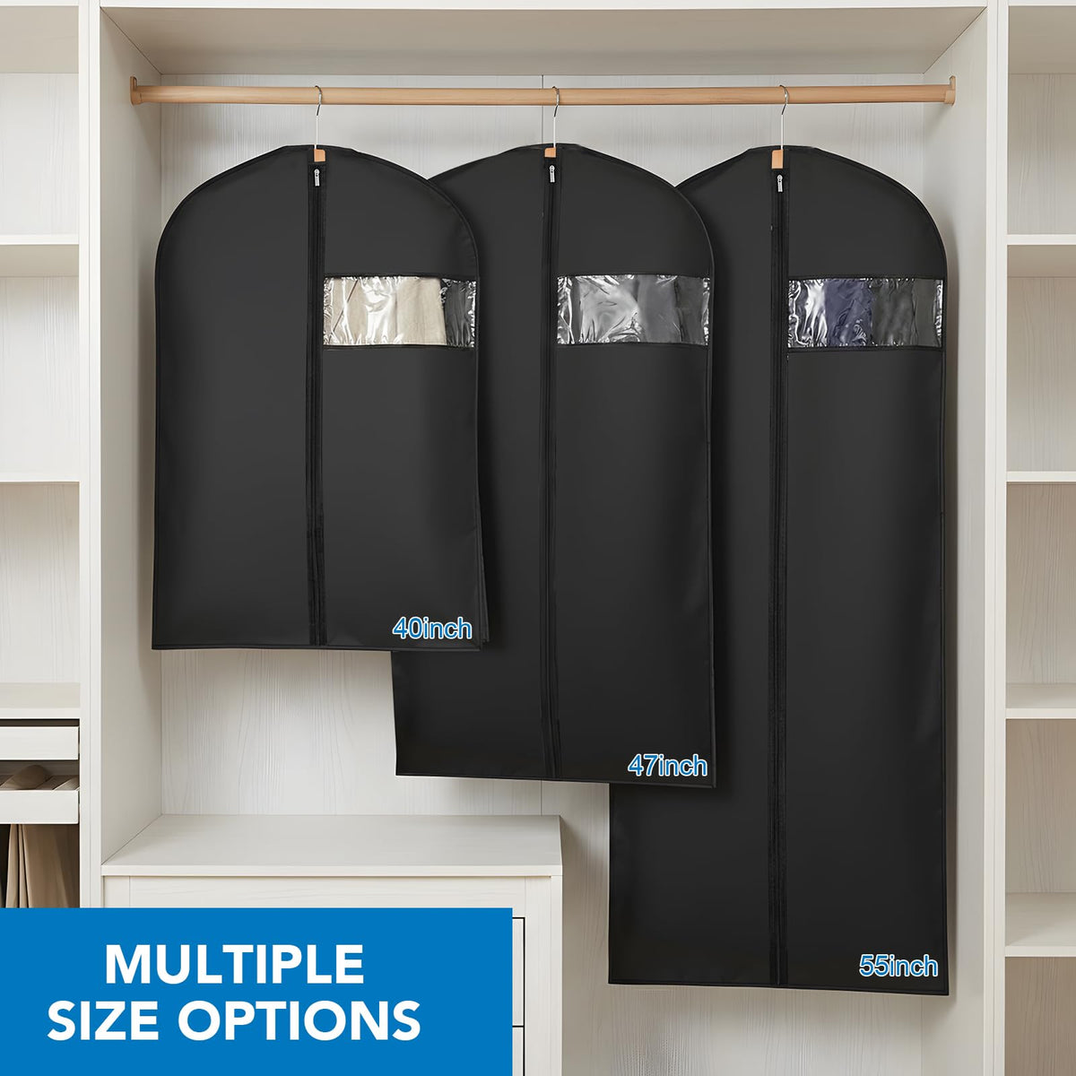 6 Pack Suit Bags PEVA Garment Bags Clothes Covers Suit Protector 60cm*120cm