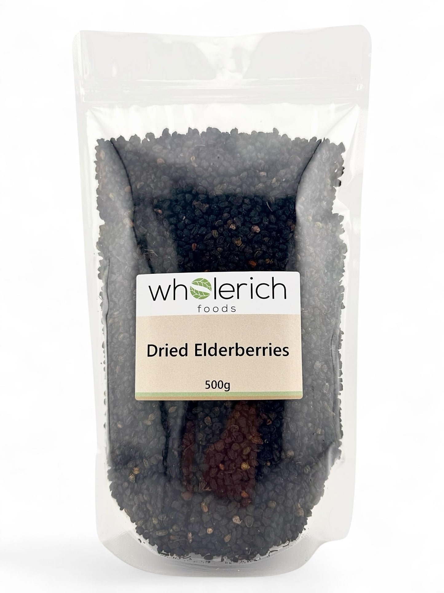 Dried Elderberries Whole (from Poland) 500g - Wholerich Foods