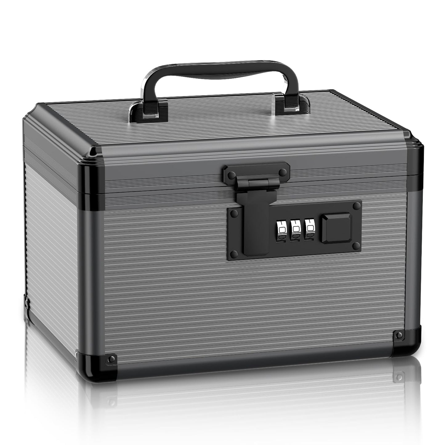 Lockbako Medicine Lock Box with Code, Lockable Medicine Box with Removable Tray, Portable First Aid Box with Handle for Home,Office,Outdoor 25 * 17.5