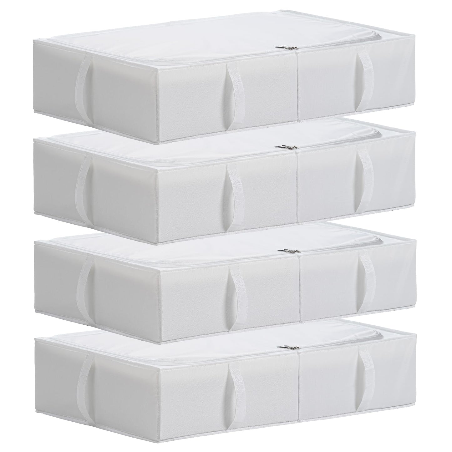 TYEERS Under Bed Storage Box with Lid, Durable Fabric, Washable, Collapsible, Under Bed Storage for Clothes, Blankets, Sheets, Shoes, 70x42x18 cm,