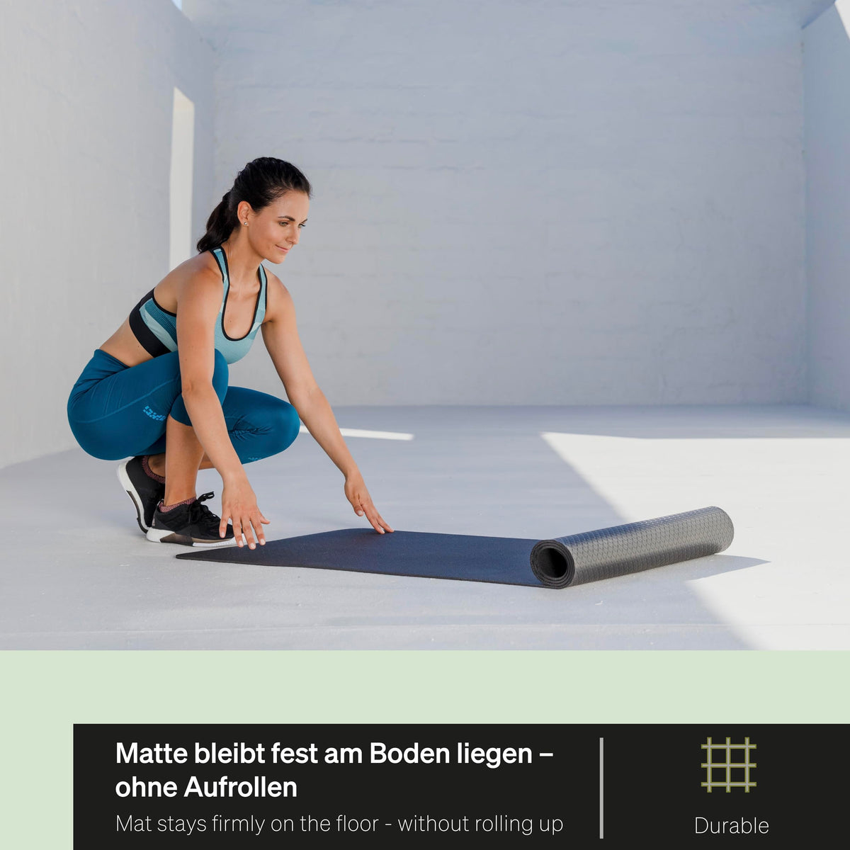Blackroll mat ? the original. Black Cushioned Gym Mat 65cm x 185cm Ideal for Exercise, Yoga, Pilates, Mat with gym bag