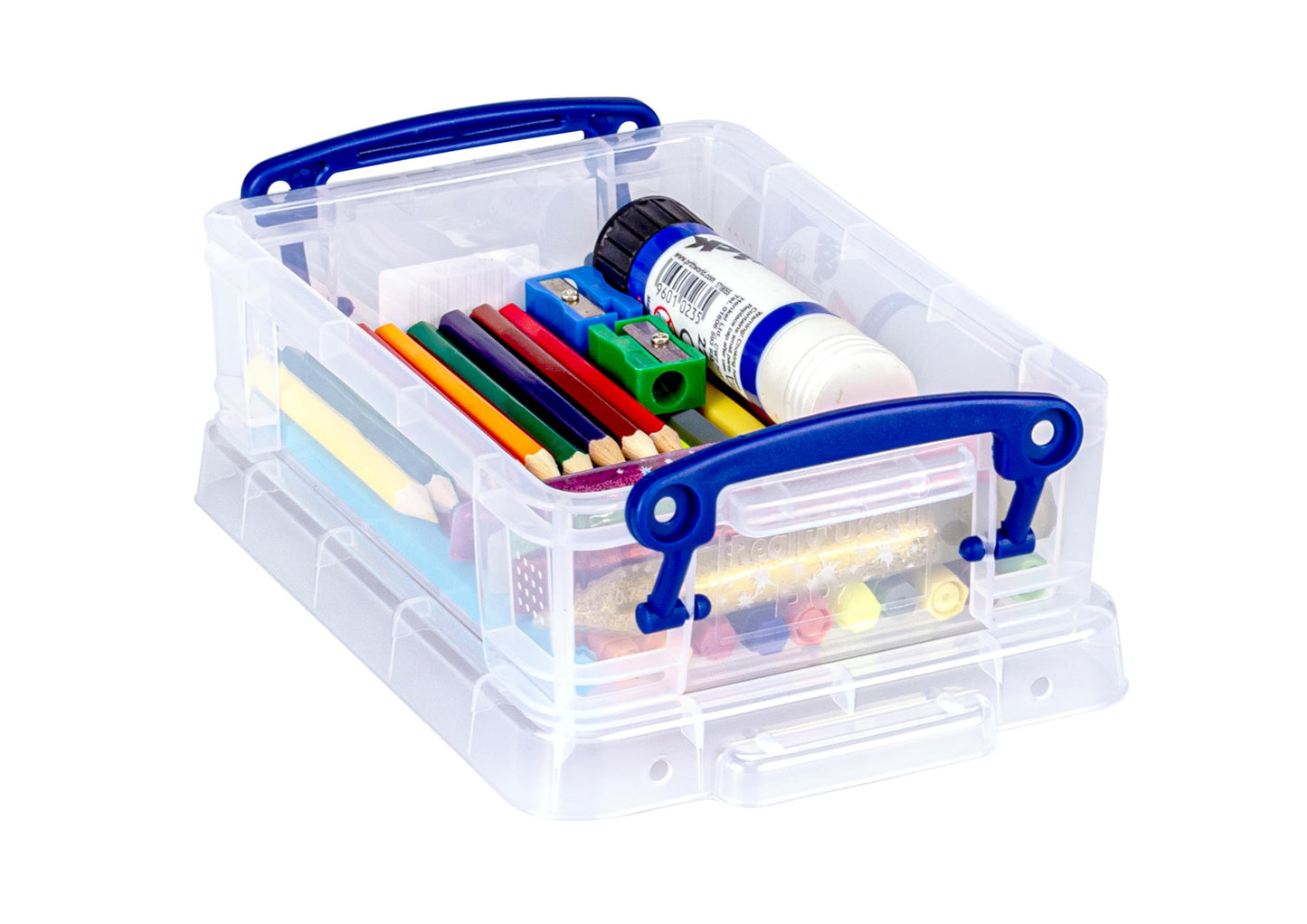 Really Useful Plastic Storage Box 0.75 Litre Clear (Pack of 4)