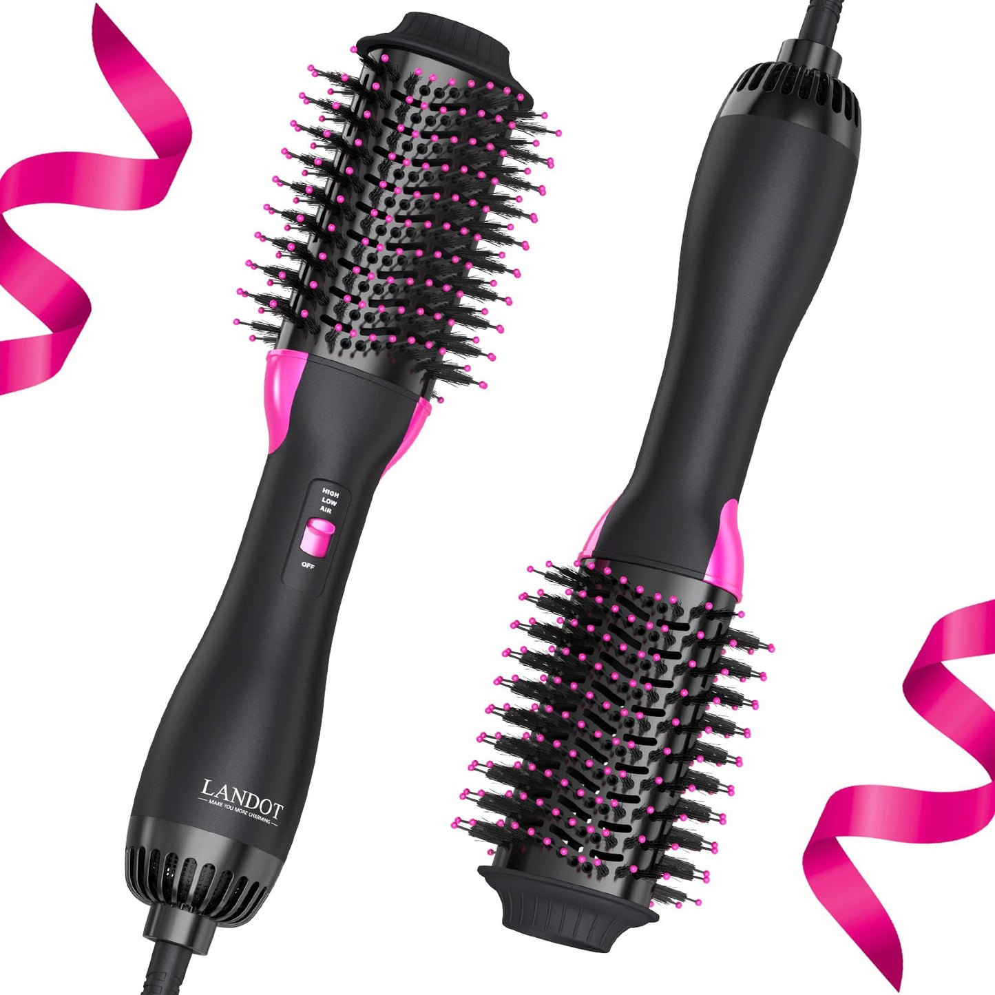 Hair Dryer Brush Blow Dry Brush: One-Step Hairdryer and Hot Air Styler for Fast Drying & Styling for Frizz-Free, Voluminous Blowouts - Anti-Frizz &