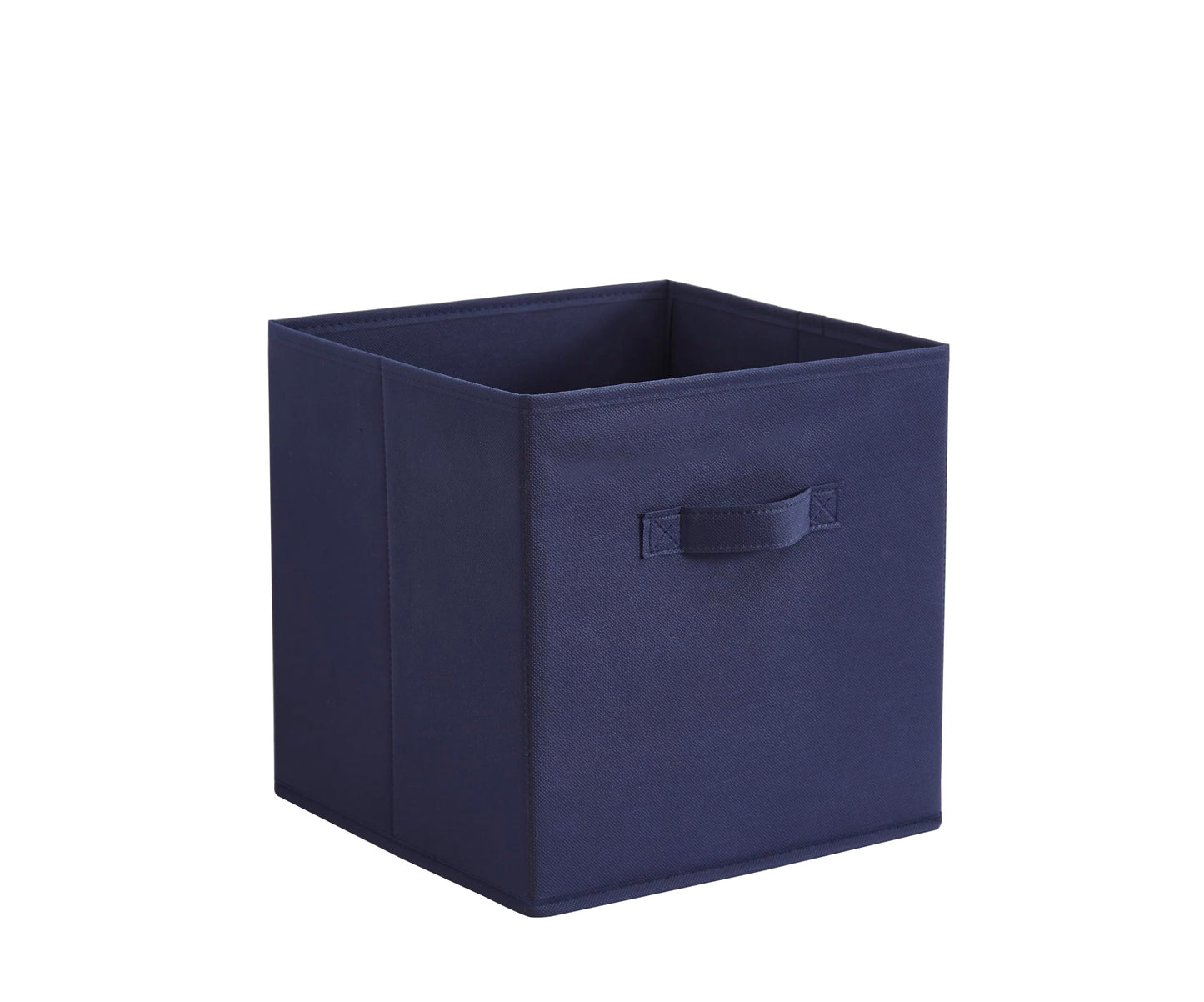 WEBEASY Foldable Storage Cube Basket Bin, Set of 6, 28 x 28 x 28 cm (Navy)