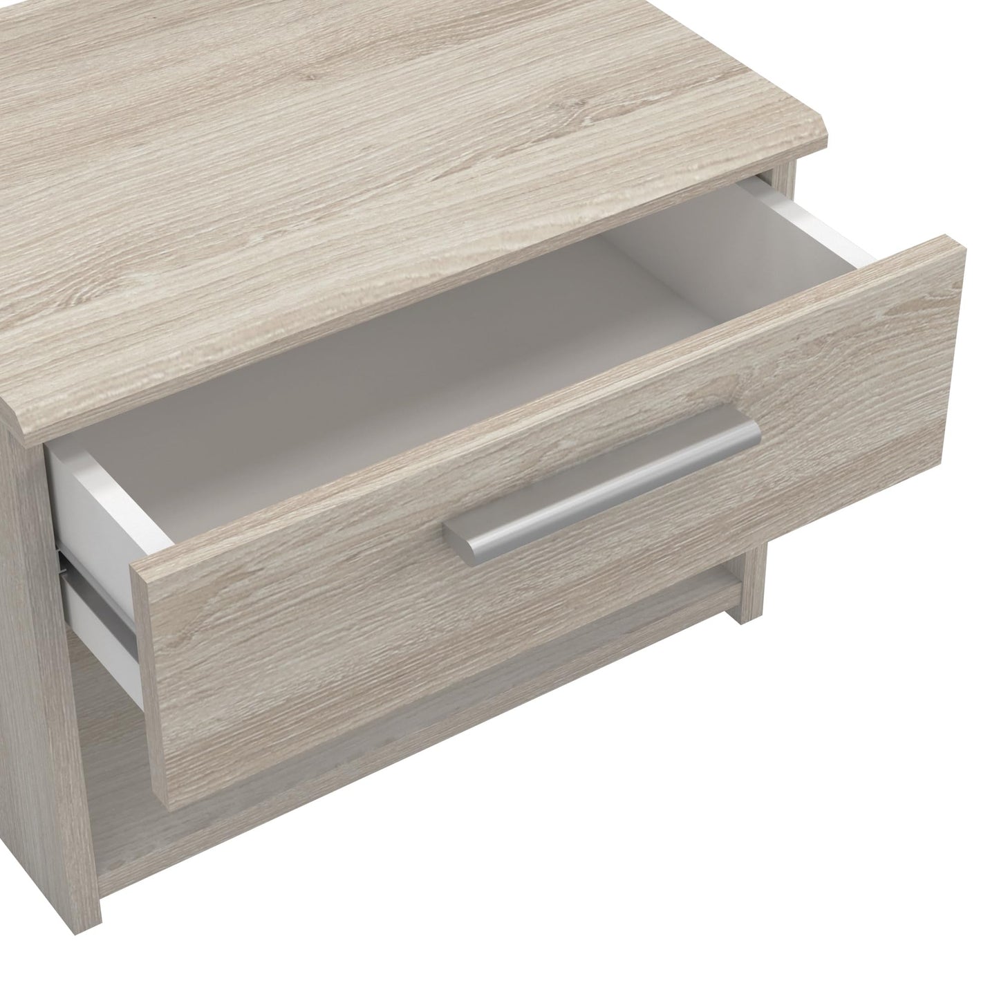 Demeyere - Table de Chevet Style Contemporain - Design Sobre et Épuré - 1 Tiroir Coulissant et 1 Niche - Collection PRICY 2