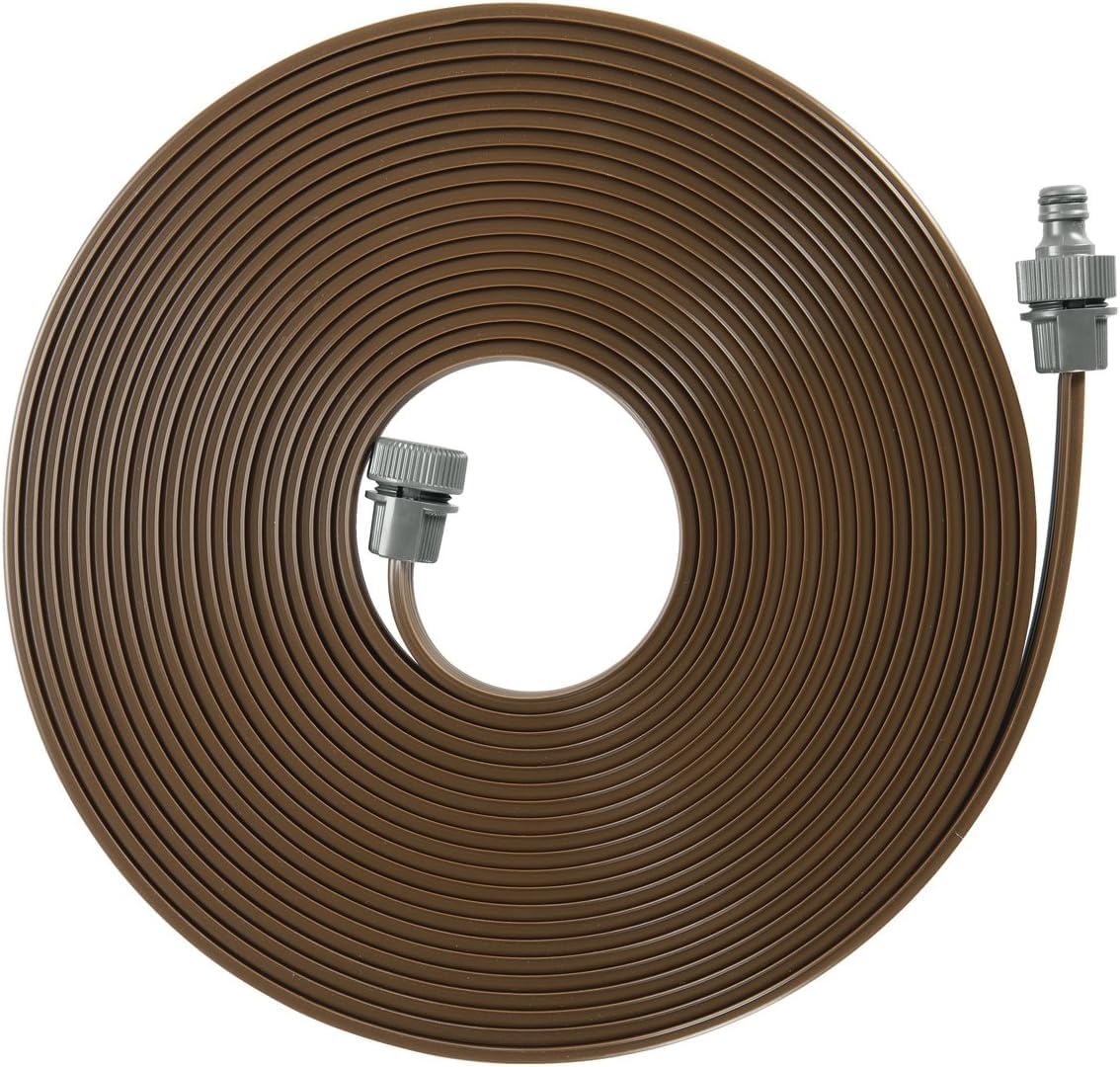 Gardena Sprinkler Hose: Fine Sprayer for beds, Borders and Narrow Areas, Length 15 m, Ready for Connection, Brown, can be Shortened or Extended