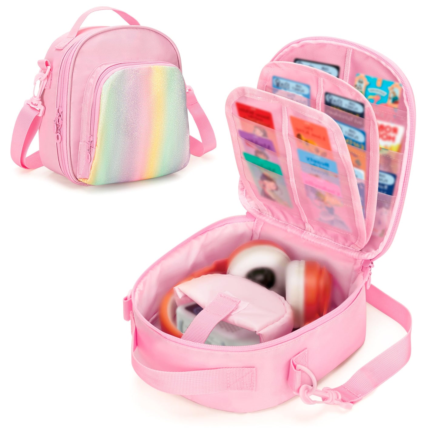LoDrid Storage Bag Compatible with Yoto Mini (2024 Edition), Portable Carrying Case for Audio Music Player & Headphone Accessories, Card Holder Hold