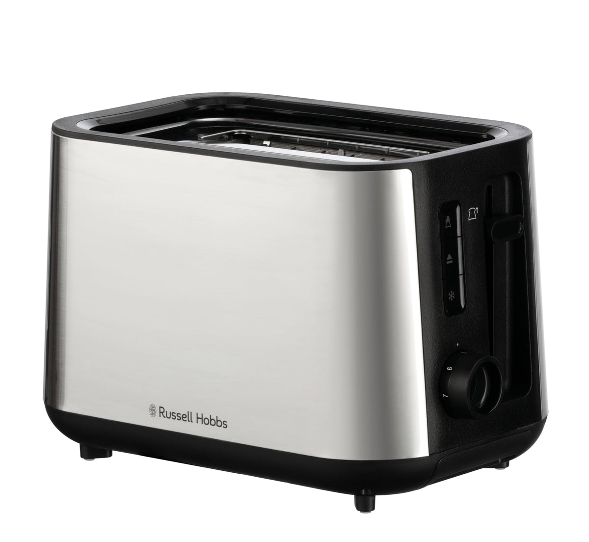 Russell Hobbs Toaster 2 Slice (Extra Wide slots, 6 Browning levels, High-Lift, Frozen, Reheat & Cancel function, Lift & Look, Removable crumb tray,