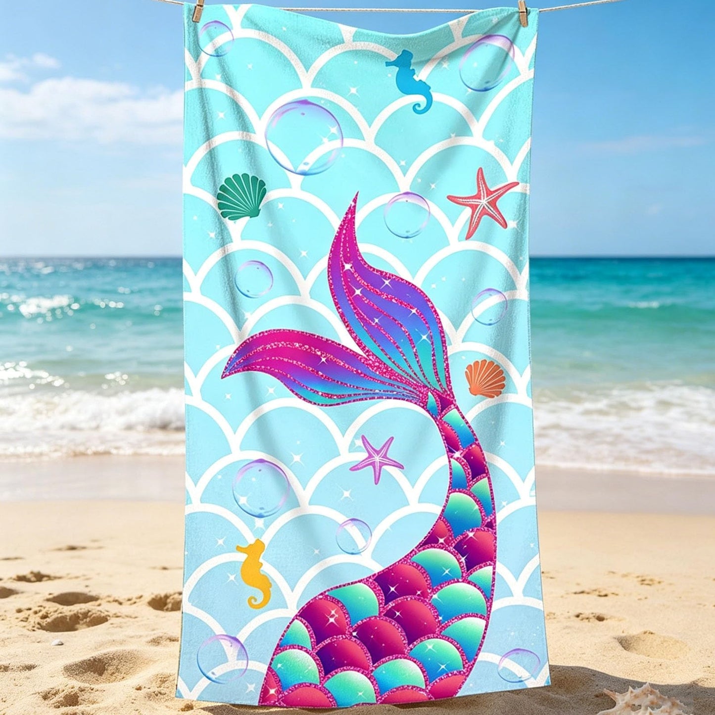 CocCCoon 1 Pcs Swimming Towels for Kids Microfibre Beach Towel Oversized Sand Resistant Towel Men Women Youth Children