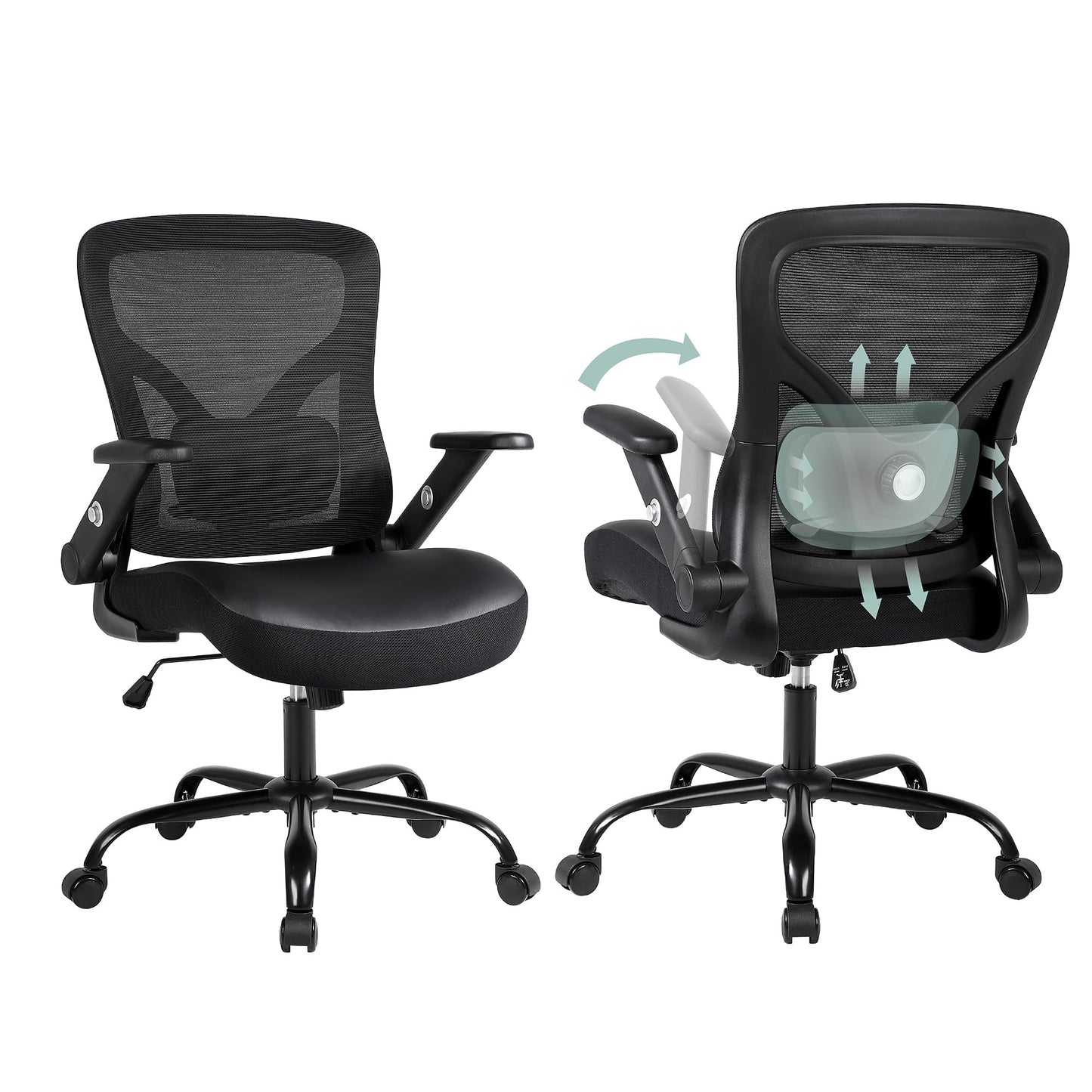 ralex-chair Home Office Chair, Ergonomic Mesh Desk Chair, Black