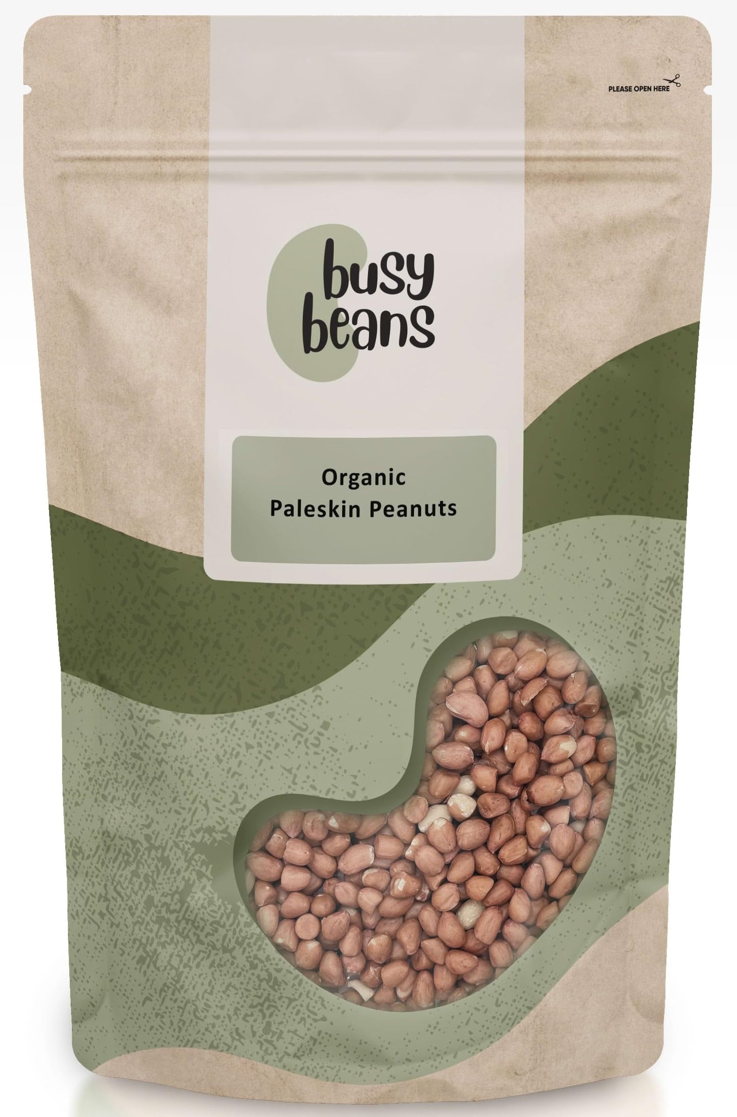 Organic Paleskin Peanuts - Certified Organic - by Busy Beans Organic (1kg)
