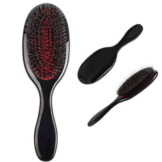 VinBee Paddle Brush - Hair Detangling Brush Perfect for Extensions,Long,Wet & Dry, Thick & Curly Hair - Dual Bristles Anti-Static - Gentle Combing to