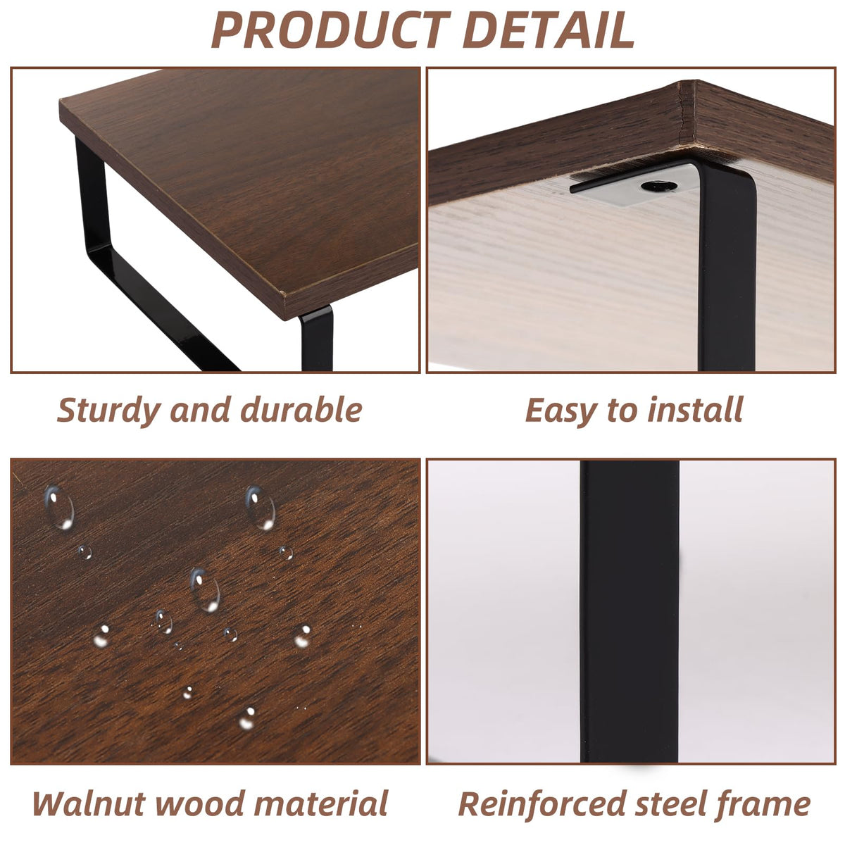 LOPYXBR 2Packs Monitor Stand Holder 40 x 20 x 8 cm Wooden Monitor Riser for Desks