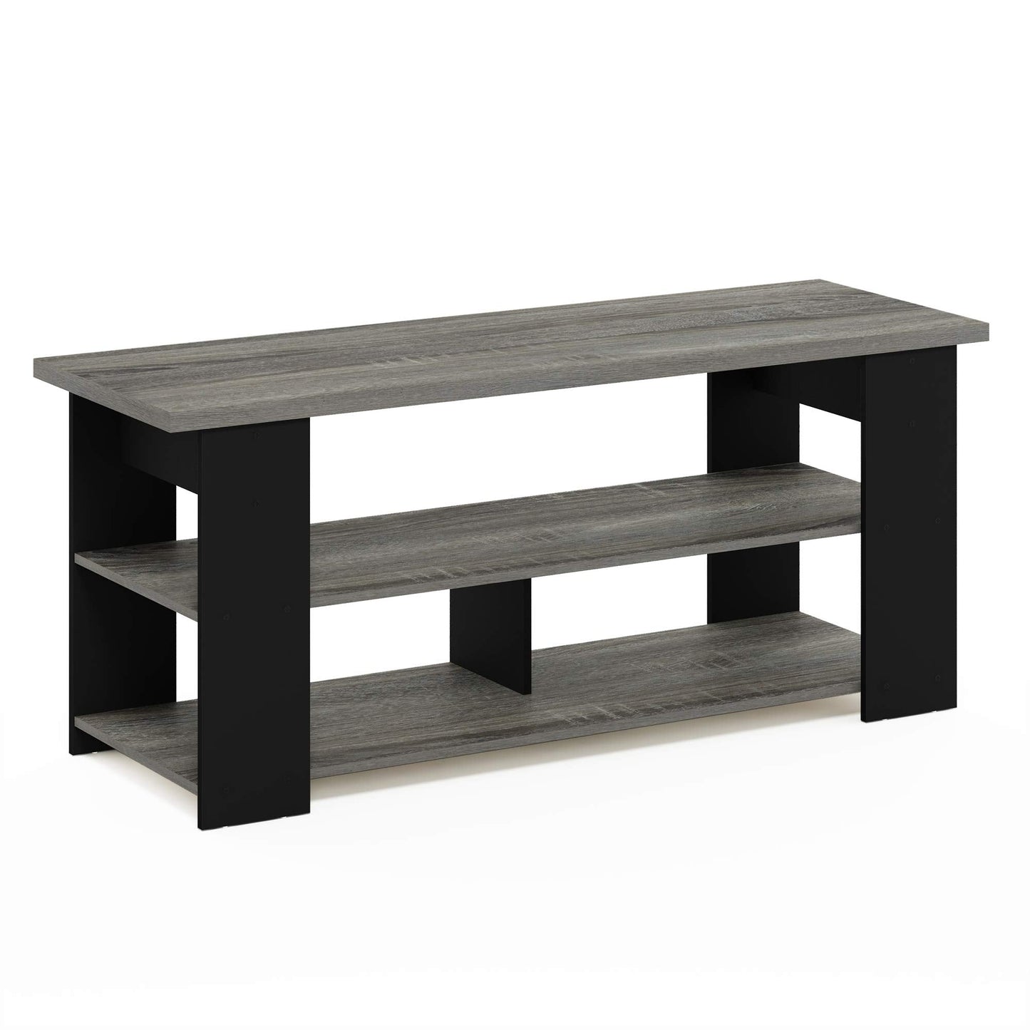 Furinno JAYA TV Stand, Entertainment Center, TV Console for TV up To 55 Inch, for Living Room, Bedroom, French Oak