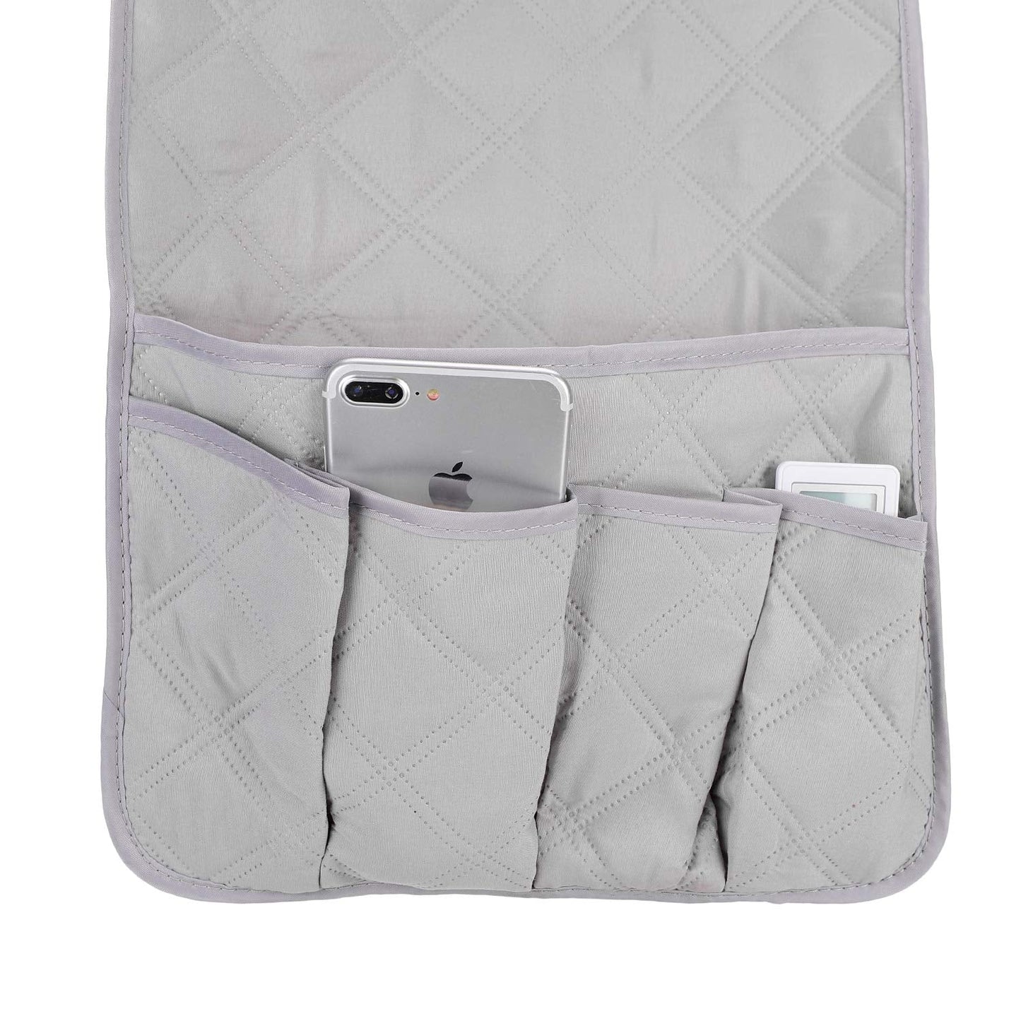 Qchomee Sofa Armrest Caddy Organizer Storage Armrest Chair Desk Sofa Organiser Non-slip TV Remote Control Handset Holder Couch Pocket Organizer for
