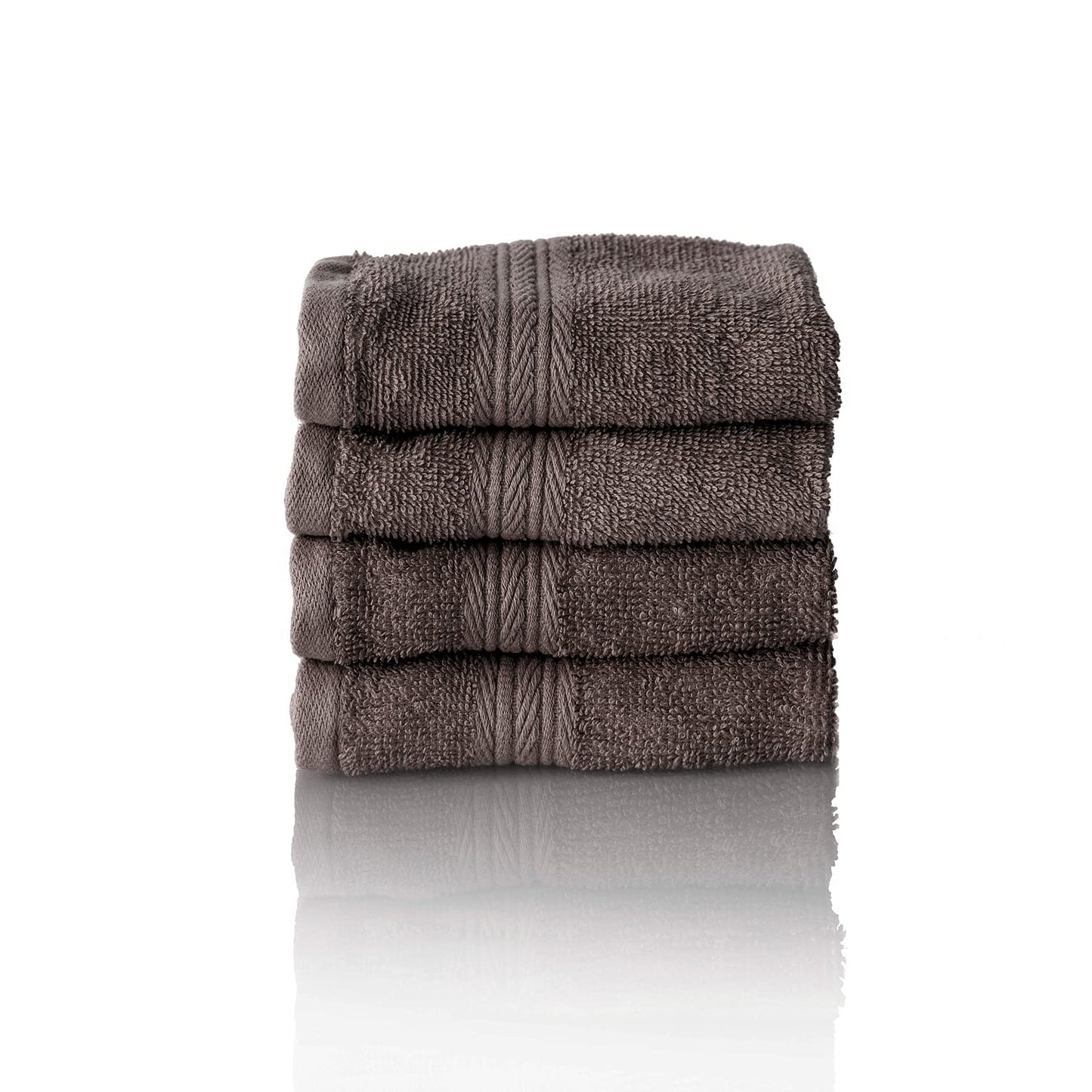 Glart Premium Set of Terry Hand Towels, Range of Terry Towels in 6 Colours and 5 Sizes, Colour: Anthracite, 4X Guest Towels 30 X 50 cm