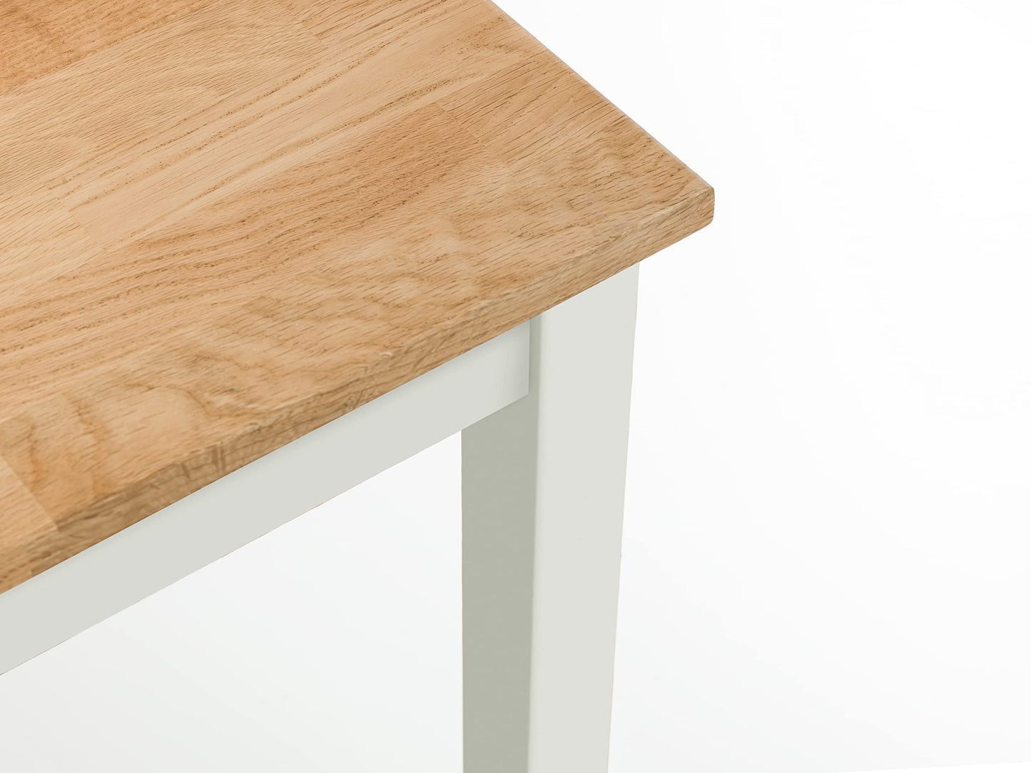Julian Bowen Coxmoor End Table, 2 Tone, White & Oak - H48 x W50cm