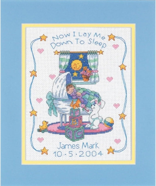 Dimensions Baby Hugs Bedtime Prayer Birth Record Cntd X-Stitch Kit