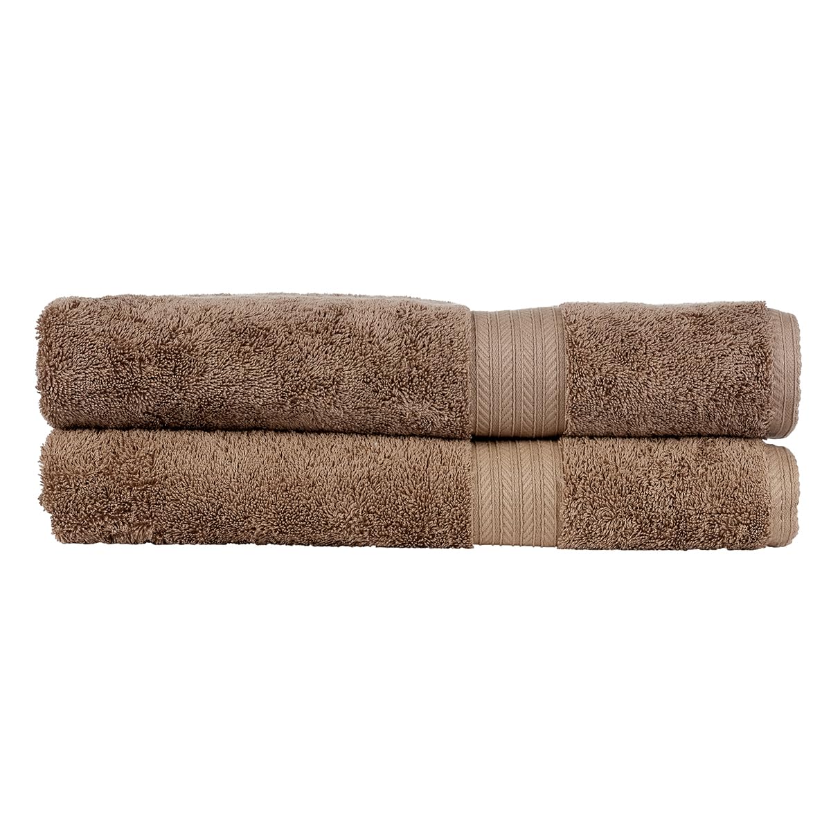 Christy Renaissance 2 Bath Sheets Set | Mink Brown | 100% Egyptian Cotton Pile | Luxuriously Soft and Super Absorbent | 675 GSM
