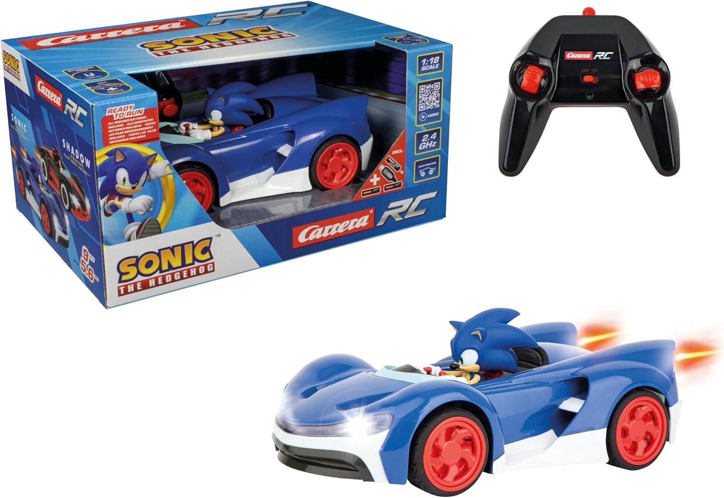 Carrera RC 370201061 2.4 GHz Sonic The Hedgehog, Used-good, tested, no origial box