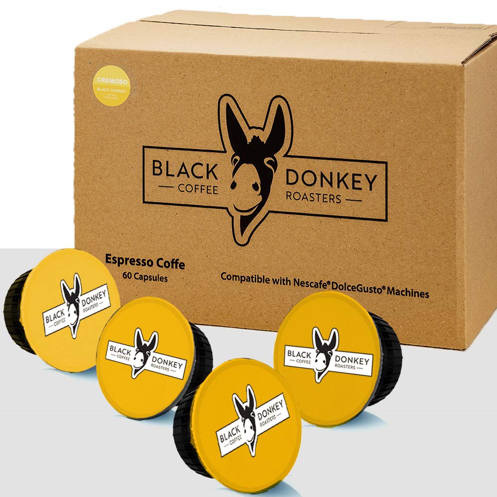 Black Donkey - 60 Pods Compatible with Dolce Gusto?* machines (CREMOSO, 60 Capsules, 60 Servings)