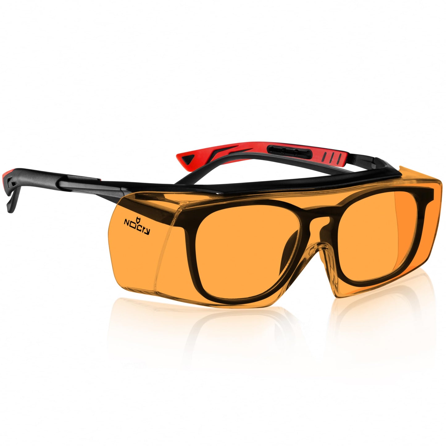 NoCry Blue Light Blocking Safety Glasses Over Eyeglasses with 100% UV Protection ? UV Light Protection with Anti-Fog & Anti-Scratch Lenses; ANSI Z87.1