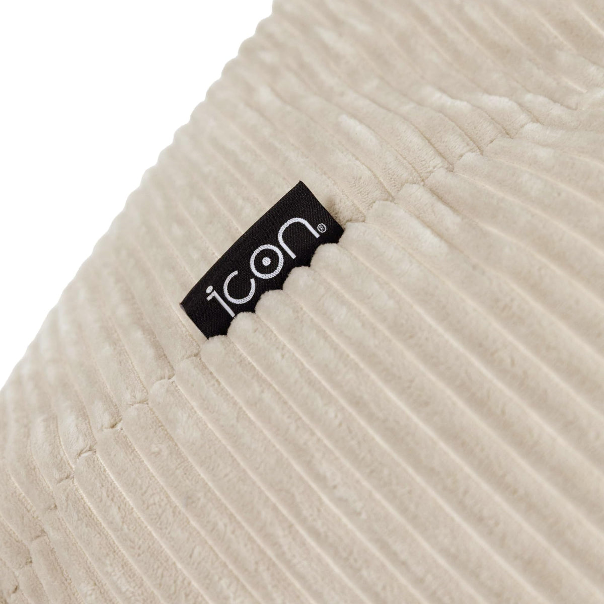 icon Dalton Large Cord Bean Bag & Footstool with Filling Included, Beige