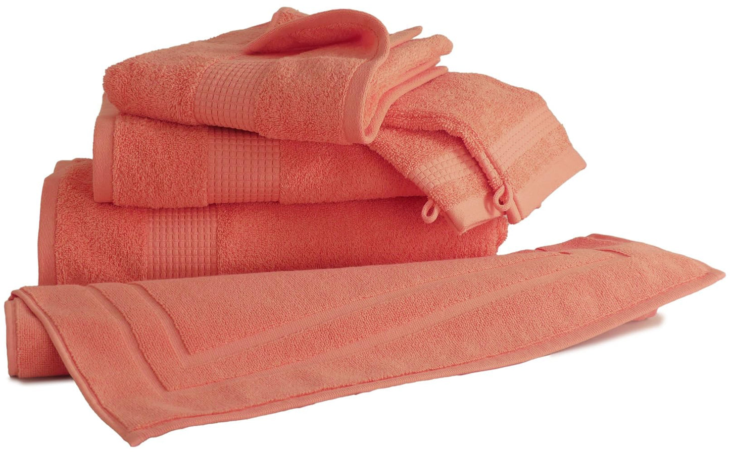 Le linge de Jules Bath Towel 90 x 150 cm 100% Cotton 450 g/m² Coral