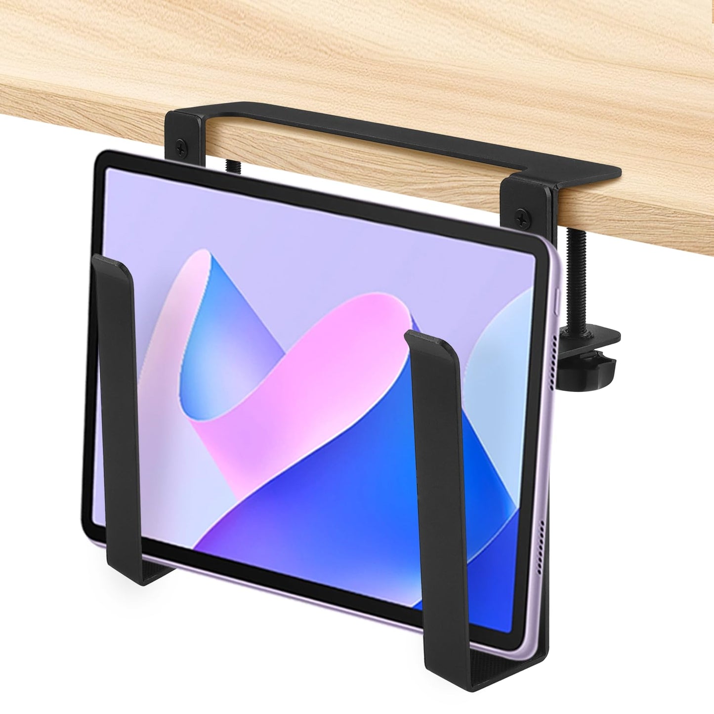 ZXShow Hanging Notebooks Desk Holder Adjustable Desks Side Laptop Mount Clamp on Laptops Stand with Anti Scratch Pads No DrillDesk Side Laptop Mount