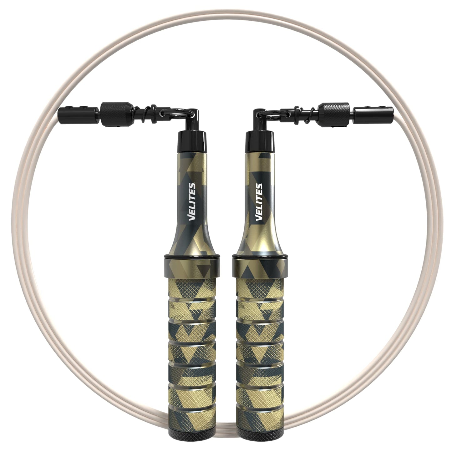 Velites Weighted Jump Rope for Crosstraining, Boxing and Fitness Earth 2.0 - Ideal for Maximizing Muscle Strength | Aluminium Rope (Kamo)