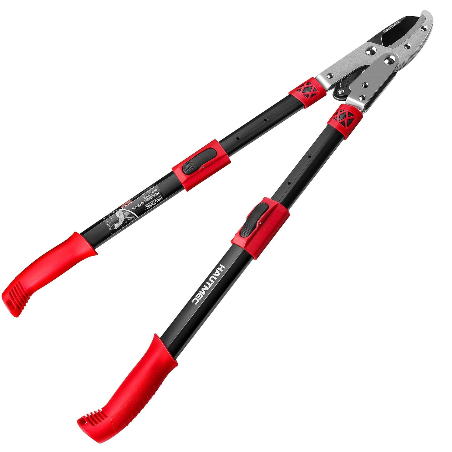 HAUTMEC Extendable 27-37'' Anvil Loppers with Compound Action System, 2 Inch Cut Capacity, Labor-Saving Tree Trimmer, Heavy Duty Thick Branch Garden